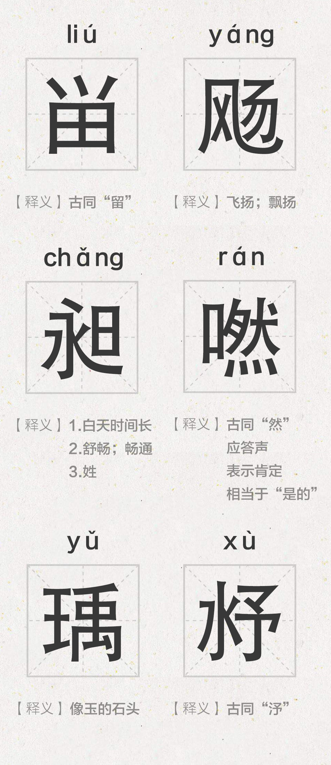 畄,飏,昶,沀……新生名字生僻字太多,太难!