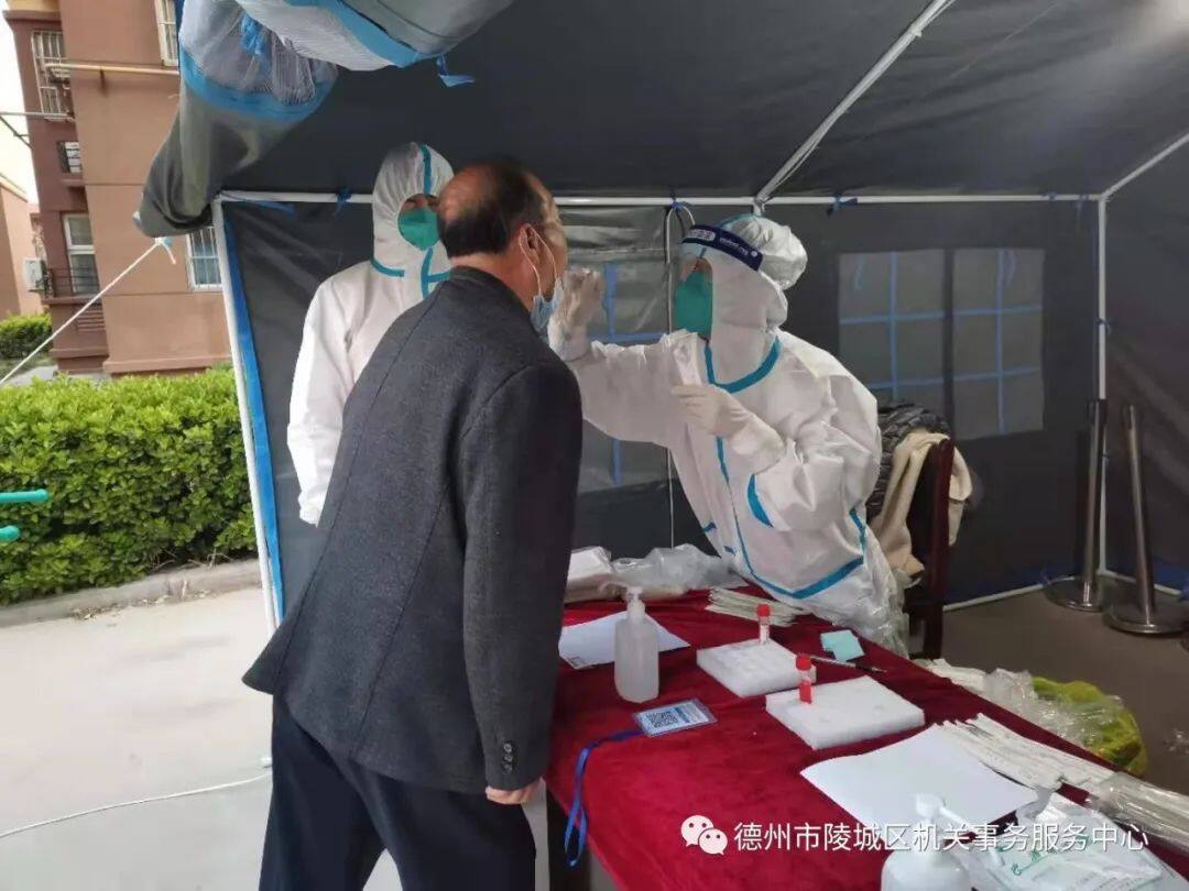 陵城区机关事务服务中心快速安全有序推进全员核酸检测德州云德州晚报