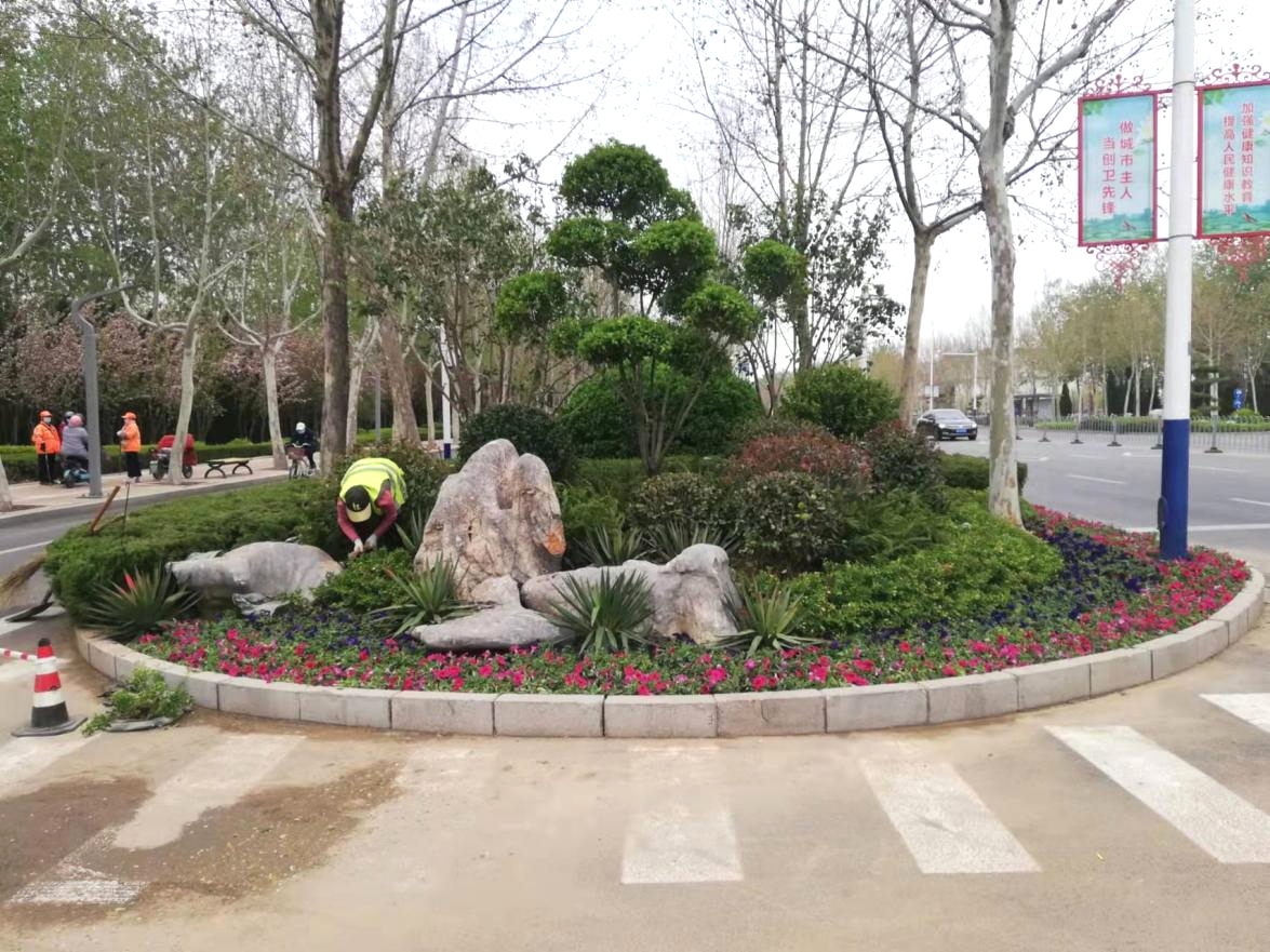 市城管局园林绿化服务中心利用假期开展路口节点提升|德州云-德州晚报